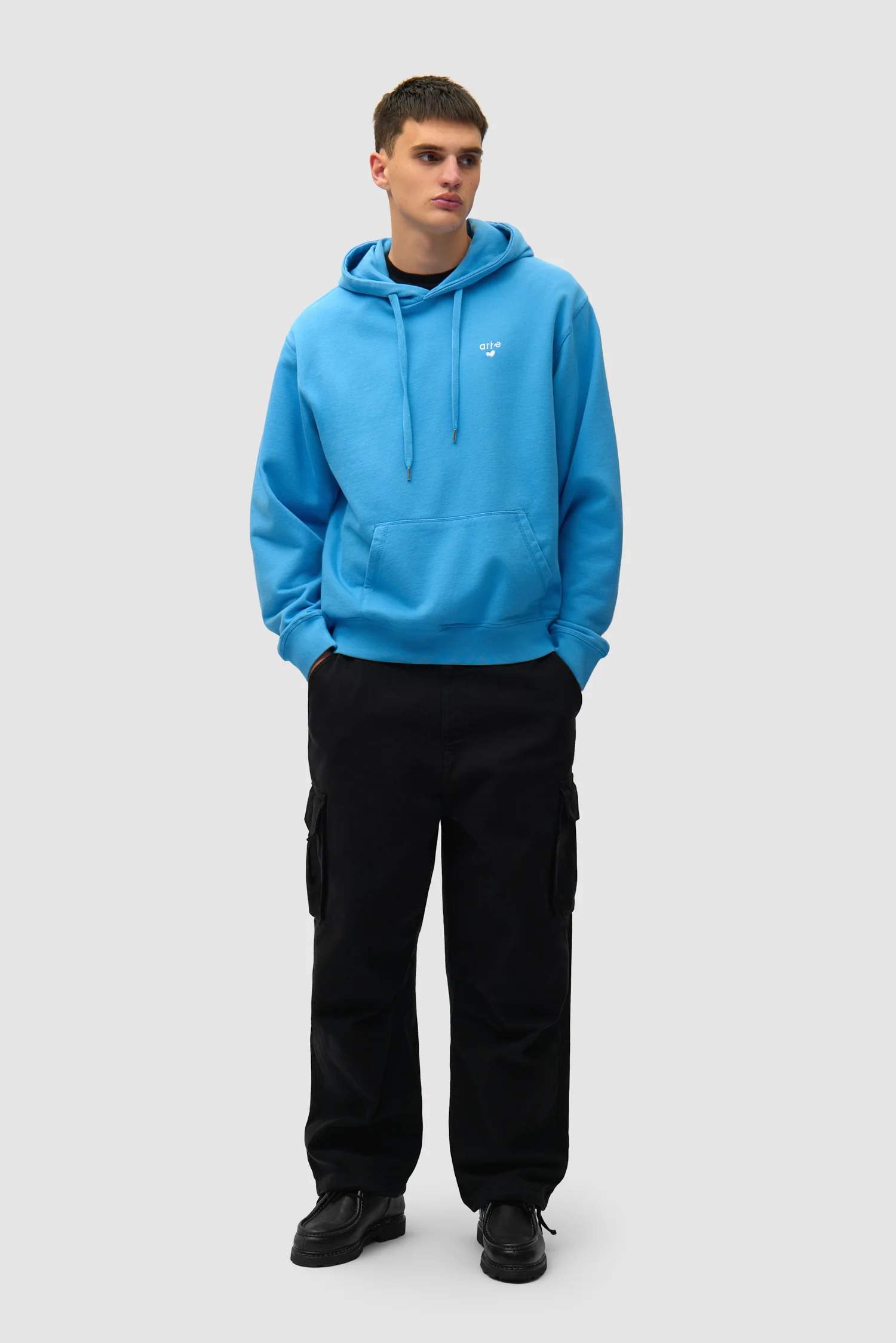 Heart Logo Hoodie - Blue - Image 5
