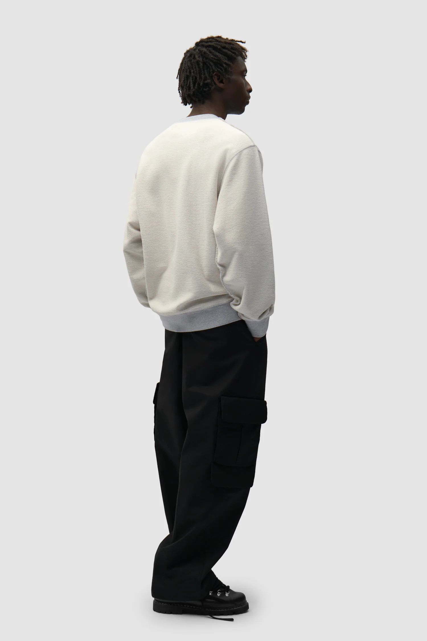Reversible label Crewneck - Grey - Image 8